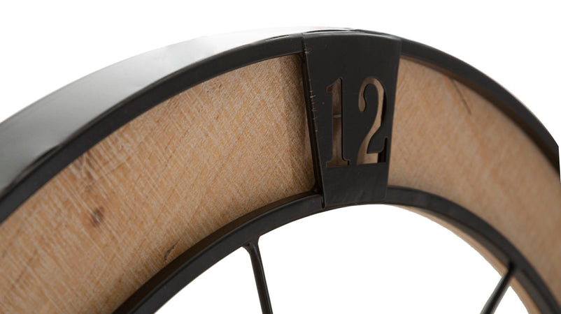 Orologio da parete coppia in ferro e legno per salotto e cucina