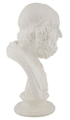 Scultura antica saggio in poliresina colore bianco per decorazioni ambienti