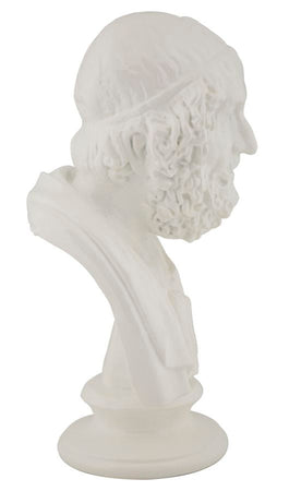 Scultura antica saggio in poliresina colore bianco per decorazioni ambienti