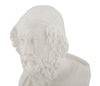 Scultura antica saggio in poliresina colore bianco per decorazioni ambienti