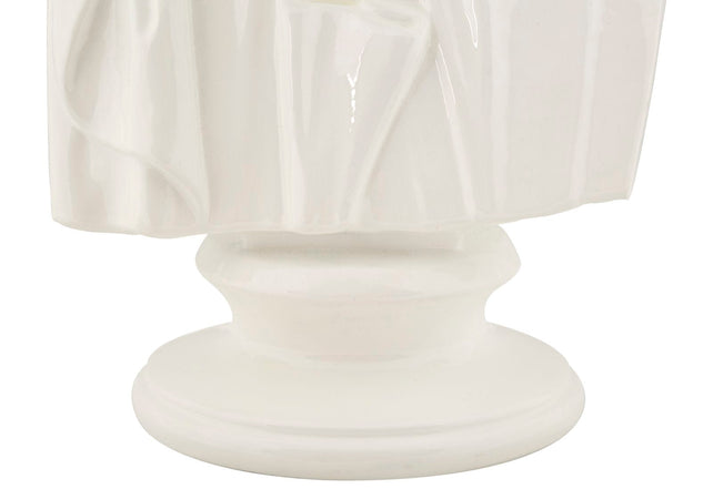 Scultura antica saggio in poliresina colore bianco per decorazioni ambienti