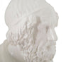 Scultura antica saggio in poliresina colore bianco per decorazioni ambienti