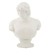 Scultura antica centurione in poliresina colore bianco per decorazioni ambienti