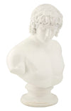Scultura antica centurione in poliresina colore bianco per decorazioni ambienti