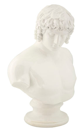Scultura antica centurione in poliresina colore bianco per decorazioni ambienti