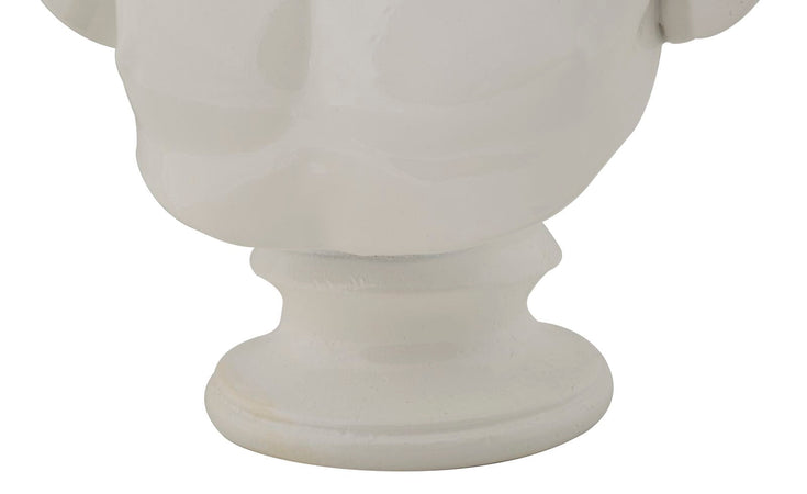 Scultura antica centurione in poliresina colore bianco per decorazioni ambienti