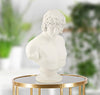 Scultura antica centurione in poliresina colore bianco per decorazioni ambienti
