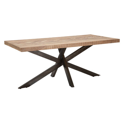 Tavolo da pranzo struttura in legno di acacia nilotica 180 x 90 x 77 cm
