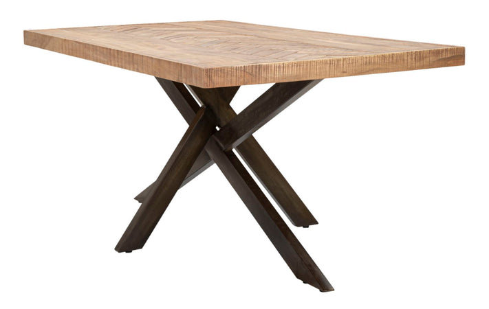 Tavolo da pranzo struttura in legno di acacia nilotica 180 x 90 x 77 cm