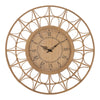 Orologio da parete in rattan con cornice decorata per salotto e cucina