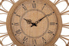 Orologio da parete in rattan con cornice decorata per salotto e cucina