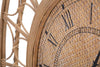 Orologio da parete in rattan con cornice decorata per salotto e cucina