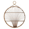 Bacheca da parete Fuji struttura in rattan con 2 mensole per interni