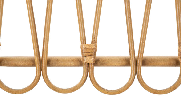 Mensola da parete "Panama" struttura in metallo e rattan per interni