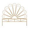 Testiera per letto Panama struttura in metallo e rattan da 160 x 2,5 x 145 cm