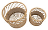 Porta vasi Panama in metallo con finiture in rattan per interni set da 2