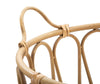 Cesta Panama in metallo con maniglie e finiture in rattan per interni