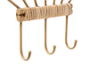 Appendiabiti da parete Panama in metallo e rattan con 3 ganci per interni