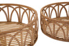 Svuota tasche cestini in rattan colore naturale per interni set da 3