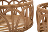 Svuota tasche cestini in rattan colore naturale per interni set da 3