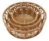 Svuota tasche cestini in rattan colore naturale per interni set da 3