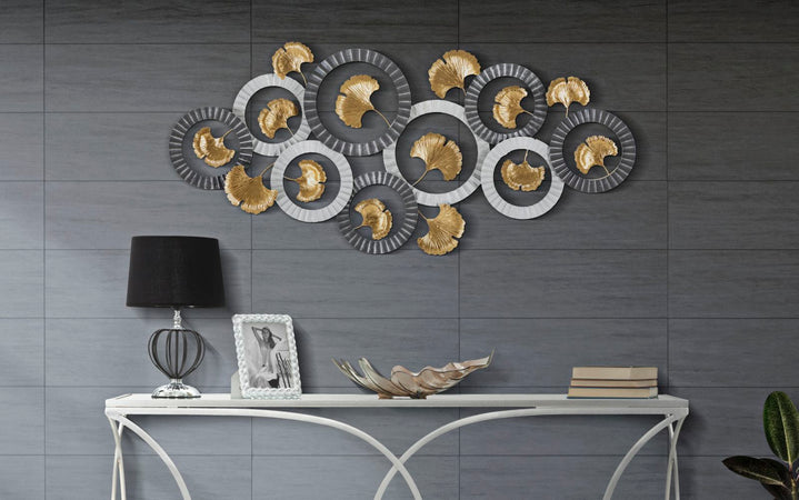 Composizione decorativa da muro in ferro per decorazioni ambienti