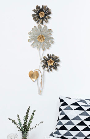 Composizione fiori decorativi Simply in ferro per decorazioni ambienti