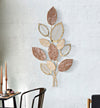 Pannello decorativo foglie in ferro per decorazioni ambienti