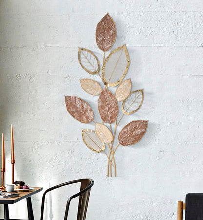 Pannello decorativo foglie in ferro per decorazioni ambienti