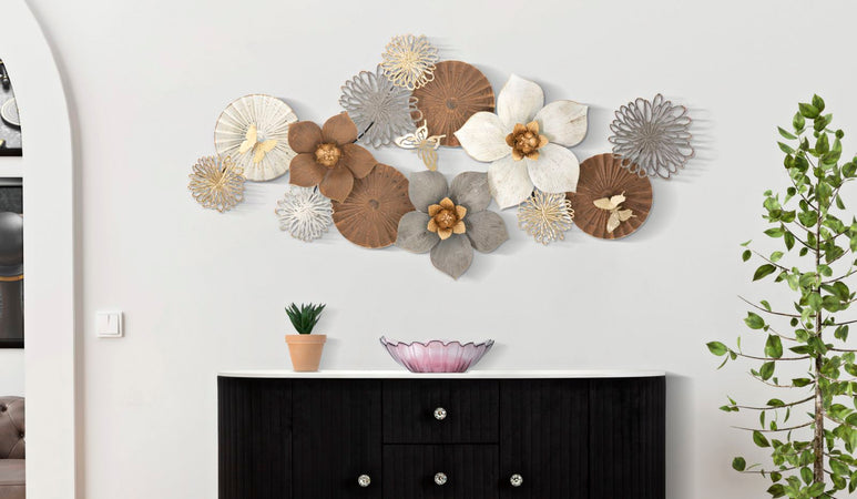 Composizione fiori decorativi Broty in ferro per decorazioni ambienti