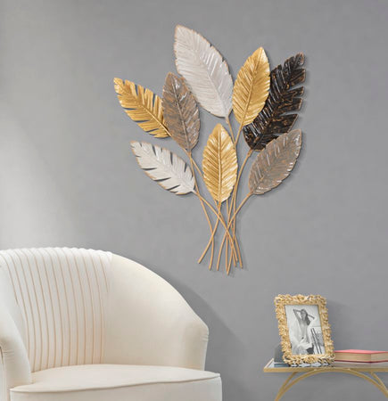 Pannello decorativo foglie Palmy in ferro per decorazioni ambienti