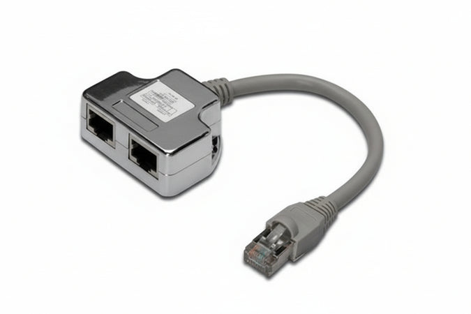 SDOPPIATORE SCHERMATO 5E 2 LINEE RJ45 (DN-93904)