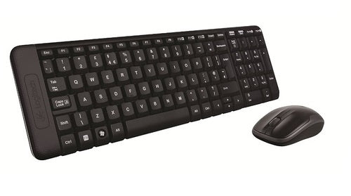 Kit tastiera + mouse Logitech Wireless MK220 - Tastiera wireless - 2.4 GHz - mouse con ricevitore wireless USB - Italiano - Nero