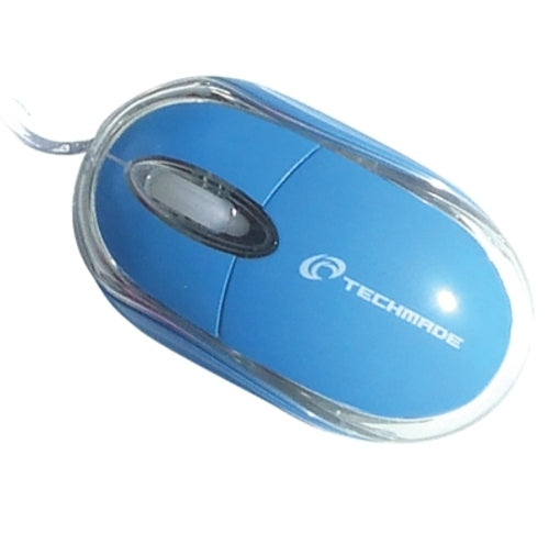 Mouse Techmade TM2023 - 3 tasti con scroll - 800Dpi - Attacco USB - Blu