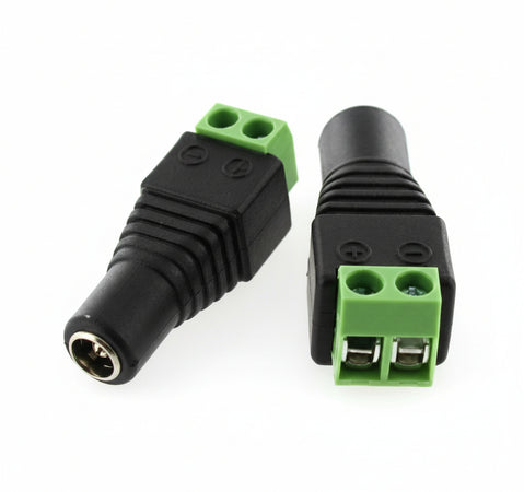 CONNETTORE DC FEMMINA A VITE PER ALIM. TELEC. CONF. 10PZ (CV-HEAD-DC-F)