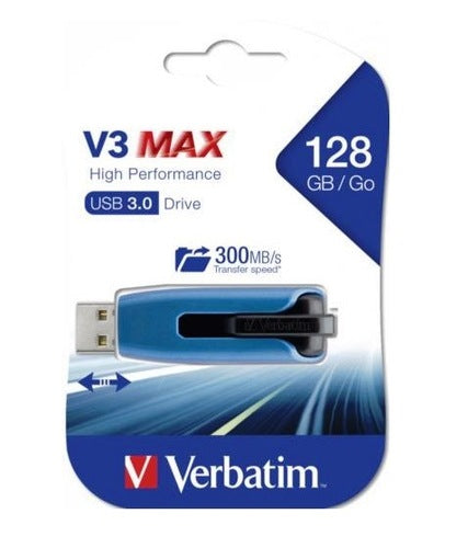 Memoria Pendrive Verbatim V3 Max - 128 Gb - USB 3.0 - Colore Blu