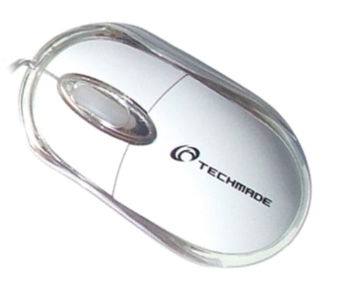Mouse ottico Techmade COLOR - 800Dpi - USB - 3 Tasti - Bianco