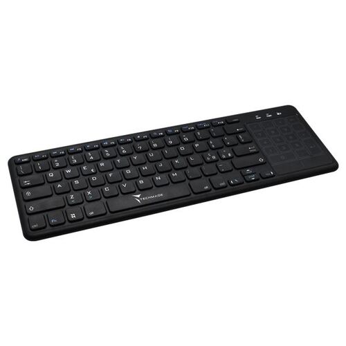 Tastiera Wireless Techmade TM-BK268T con Touchpad - Layout Italiano - Wireless - Nero