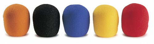 Set di 5 spugne antisoffio per microfoni dinamici - Colori assortiti
