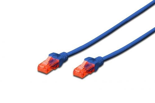 Cavo di rete UTP dritto non schermato CaT. 6E con Plug - Lunghezza 3Mt. - Blu