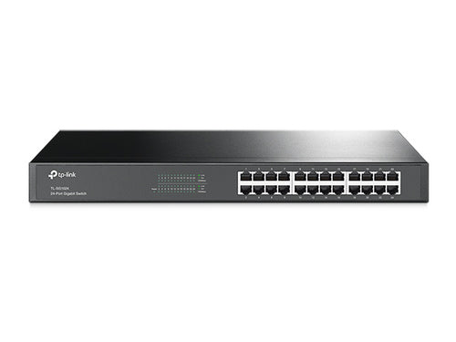 Switch di rete TpLink TL-SG1024 - 24 porte RJ45 Gigabit - Supporta auto apprendimento MAC address e auto MDI/MDIX - Telaio standard in acciaio da 19 pollici installabile in armadi rack - Unmanaged