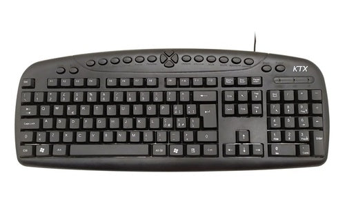Tastiera KTX KB-3105U con cavo - Keyboard con 20 tasti multimediali - USB - Colore Nero