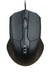 Mouse KTX MU-11UBK - 3 tasti con scroll - 1200 DPI - Usb - Nero