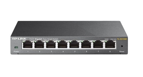 Switch TpLink SG108E - Desktop 8 porte gigabit RJ45 - Innovativo sistema a risparmio energetico fino all'80% - Plug&Play