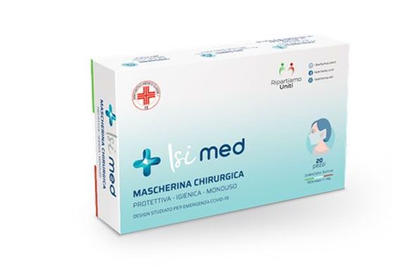 MASCHERINA CHIRURGICA MONOUSO (MCM012020) - CONF. 20 PEZZI