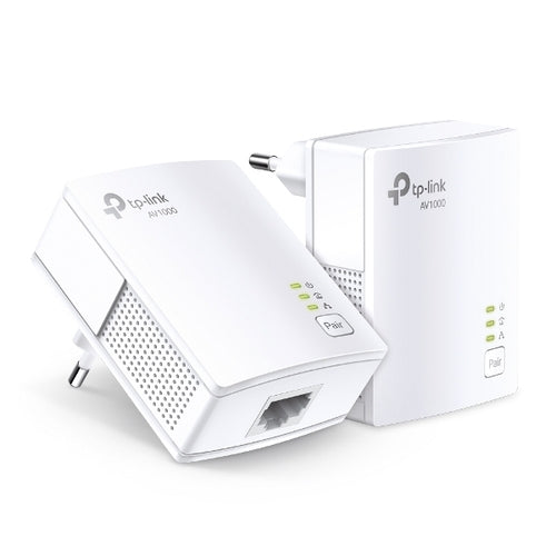 Starter Kit Powerline AV1000 TL-PA7017KIT - Compatibile con lo standard Homeplug AV, fino a 1000Mbps - Porta Gigabit fornisce una connessione cablata sicura per desktop, Smart Tv o console di gioco -