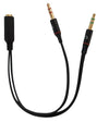 SDOPPIATORE AUDIO PER CUFFIE E MICROFONO SU SMARTPHONE - 1F 3,5MM - 2M 3,5MM