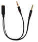 SDOPPIATORE AUDIO PER CUFFIE E MICROFONO SU SMARTPHONE - 1F 3,5MM - 2M 3,5MM