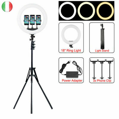 ANELLO DA ILLUMINAZIONE RING FILL LIGHT 18 LED CON CAVALLETTO INCLUSO (Q-1800+Q-L001)