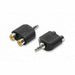 ADATTATORE PRESA AUDIO JACK 3.5 A 2 RCA (2/09)